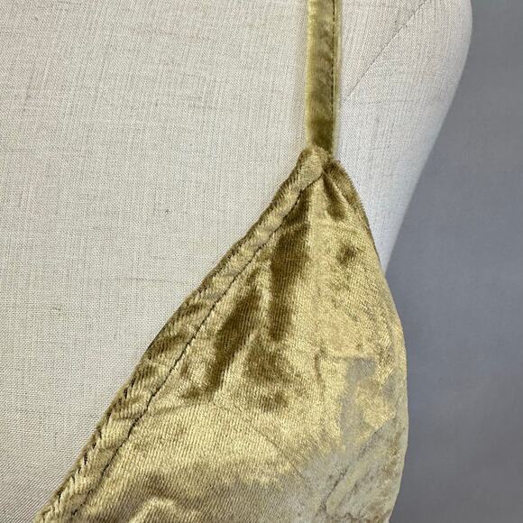 Lou & Grey crushed velvet slip maxi dress chartreuse size Large - Picture 10 of 16
